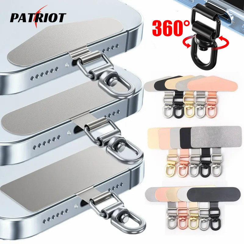 Aba De Cabo Giratório 360 Graus Para Celular-Clipe De Patch De Telefone De Metal Ultrafino-Peça De Substituição De Cordão Alça De Preto , Ouro , Rosa Dourado , Prata-Acessórios Universais