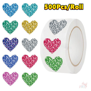❉ Corações Coloridos . Autocolantes Para Recompensas Infantis 500Pcs/Roll DIY Diary Scrapbooking Decalques De Rótulo De Vedação em Oferta na Shopee