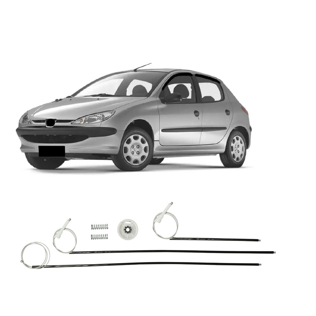 Kit Reparo Maquina de Vidro Eletrico 206 4 Portas Dianteiro Esquerdo Direito