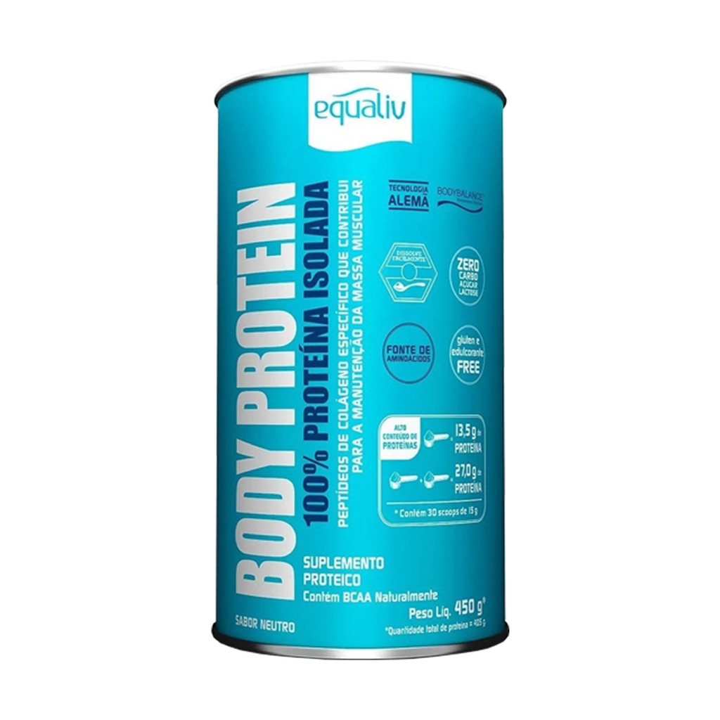Body Protein Equaliv 450g 100% Proteína Isolada em Oferta na Shopee