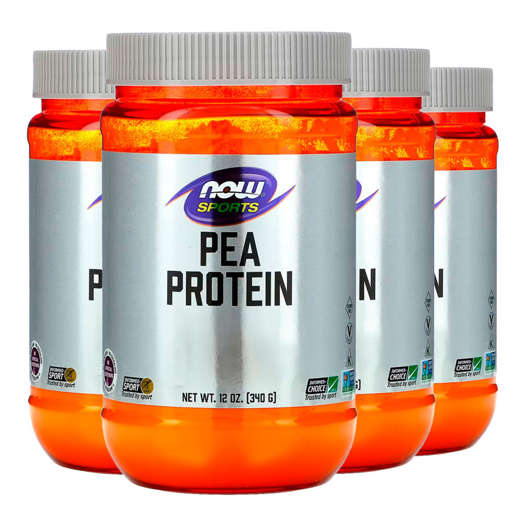 Kit 4x Proteína Pea Ervilha Now Foods 340g Sem Sabor Importado/Made in Usa - Health