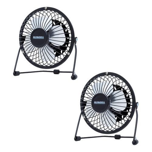 Kit 2x Mini Ventilador Usb De Mesa Potente E Silencioso