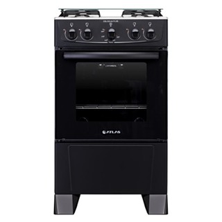 Fogão 4 Bocas Coliseum Plus com Forno Atlas 50 Litros Preto Manual em Oferta na Shopee