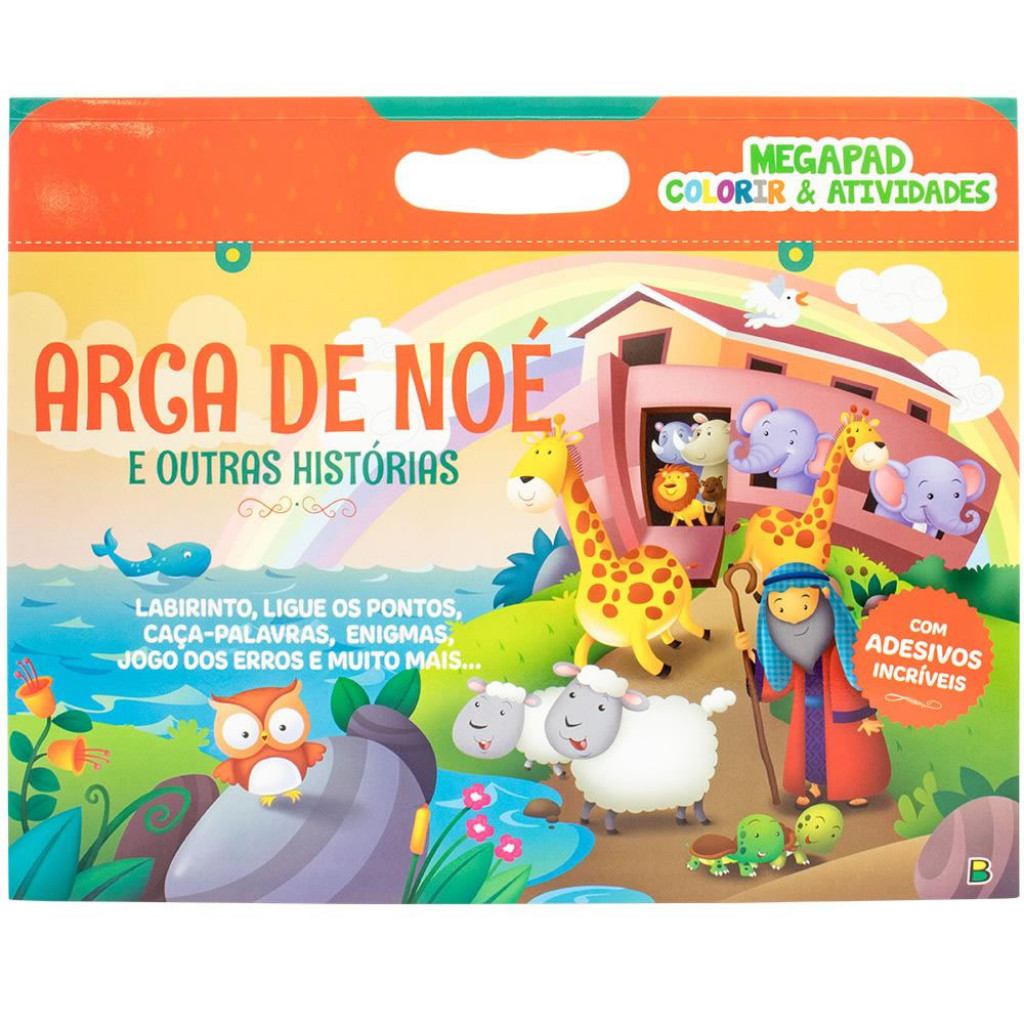 MEGAPAD   COLORIR & ATIVIDADES ARCA DE NOÉ E OUTRAS HISTÓRIAS em Oferta na Shopee