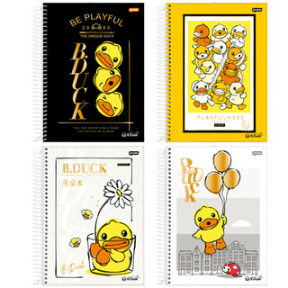 KIT Cadernos Universitários 10 Matérias 160 Folhas B.Duck 77168-25 Jandaia - Pacote com 4 Unidades