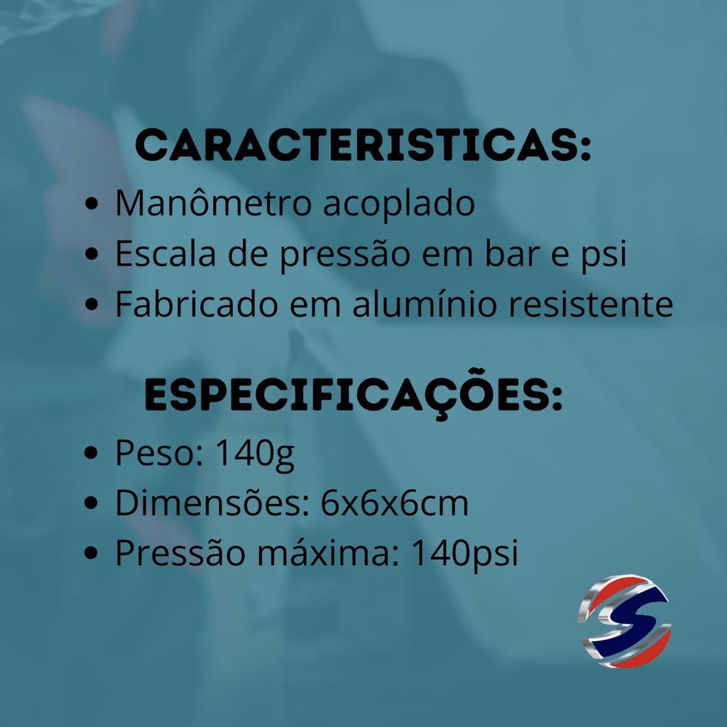 Mini Regulador De Pressão De Ar Com Manometro Pdr Pro30 Mrp · foto 2