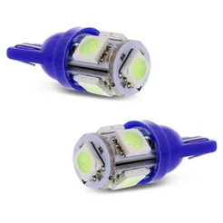 Lampada Pingo T10 5W de 5 Leds TORRE Azul Unidade