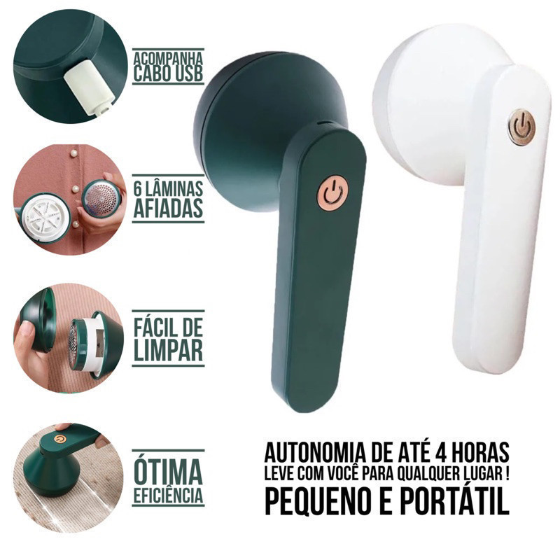 Papa Bolinha Elétrico Aparador Removedor de Pelos Fiapos Roupas Portátil Recarregável Sem Fio TOP!