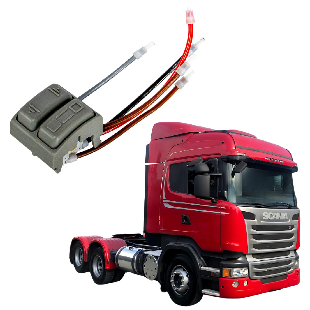 Interruptor Comando Suspensão Banco Compatível Scania Serie 4