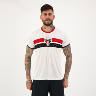 Camisa São Paulo Stencil Branca em Oferta na Shopee