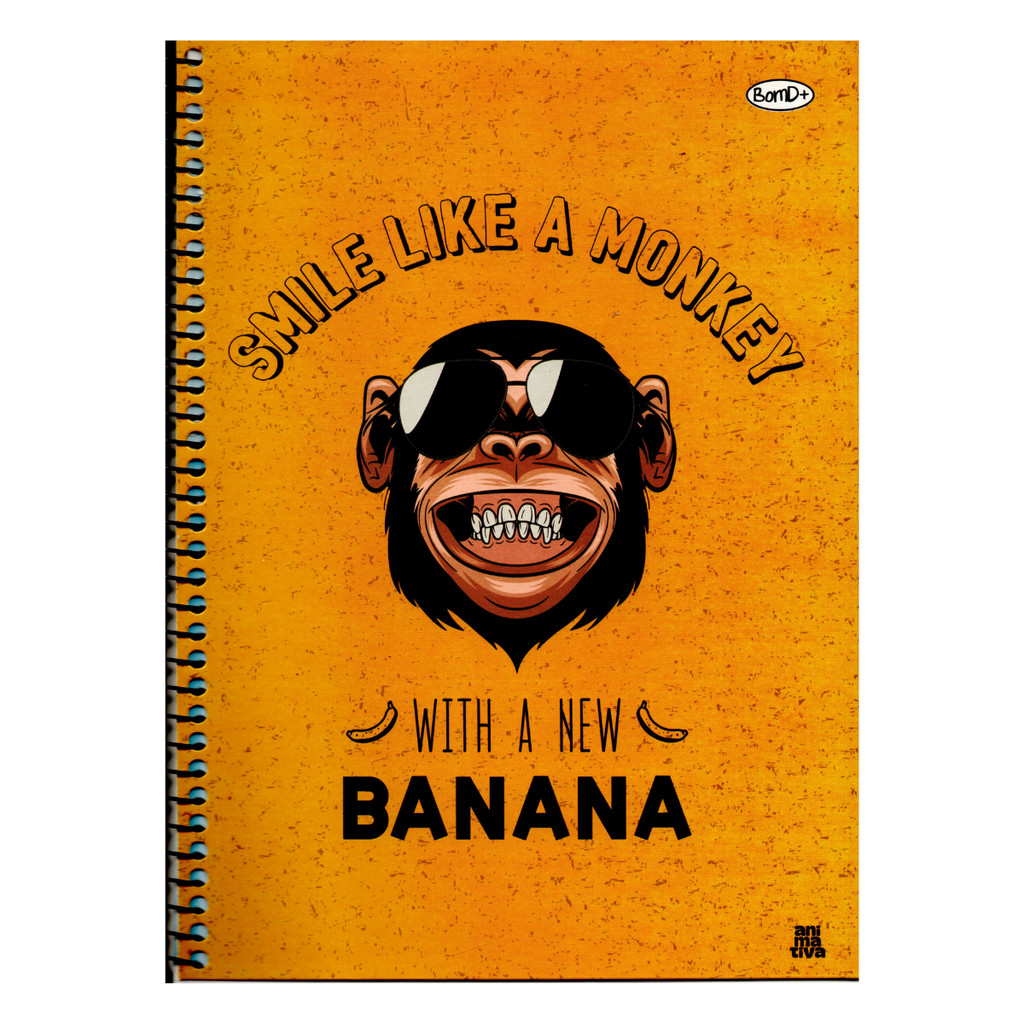 Caderno 10 Matérias Masculino Várias Estampas - SÃO DOMINGOS CAPA:BANANA em Oferta na Shopee