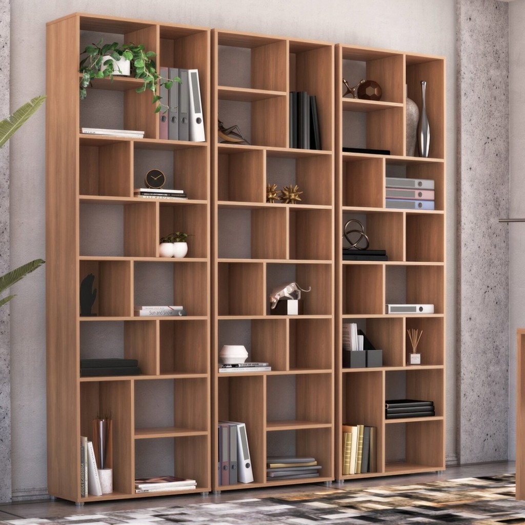 Estante Multiuso para Livros Dallas 210x201cm Freijó - Home & Living