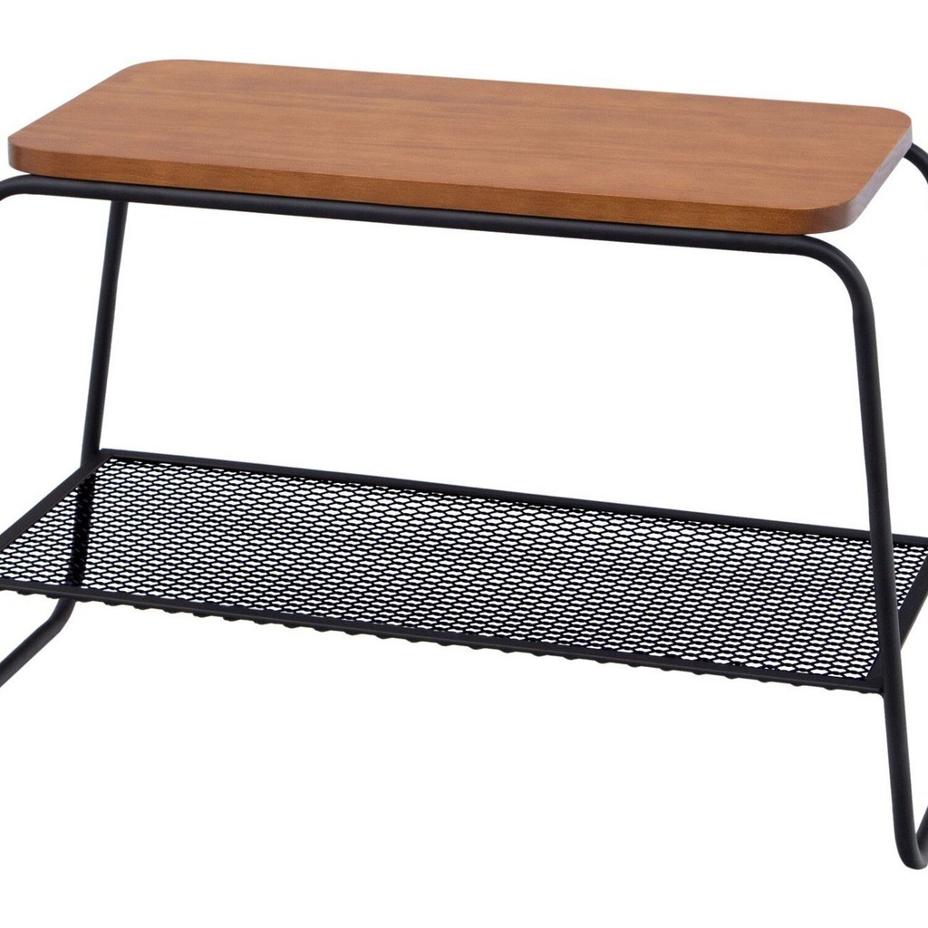 Mesa Lateral Letti Banco Sapateira Industrial Elegante Preto/Nozes em Oferta na Shopee