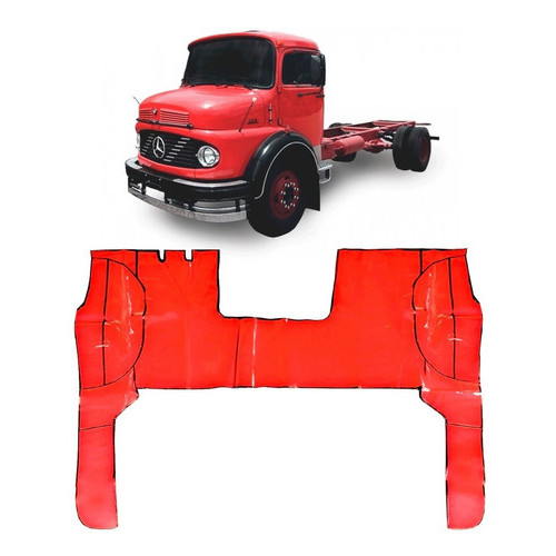 Tapete Assoalho Caminhão Mb 1113 1513 Mercedes VERMELHO
