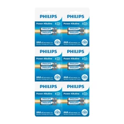 Pilha Alcalina AAA Philips Bateria 3A Palito 12 unidades