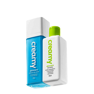 Kit Creamy Ácido Glicólico Redutor de Linhas e Ácido Tranexâmico Solução Tônico Facial (2 produtos) em Oferta na Shopee