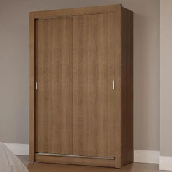 Guarda-Roupa Solteiro 2 Portas de Correr Rustic Milano Madesa
