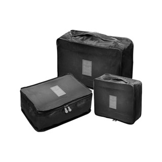 6 Organizadores Lyor em Nylon de Mala para Viagem Preto em Oferta na Shopee