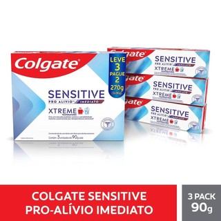 Creme Dental Colgate Sensitive Pro Alívio Imediato Xtreme 3x90g em Oferta na Shopee