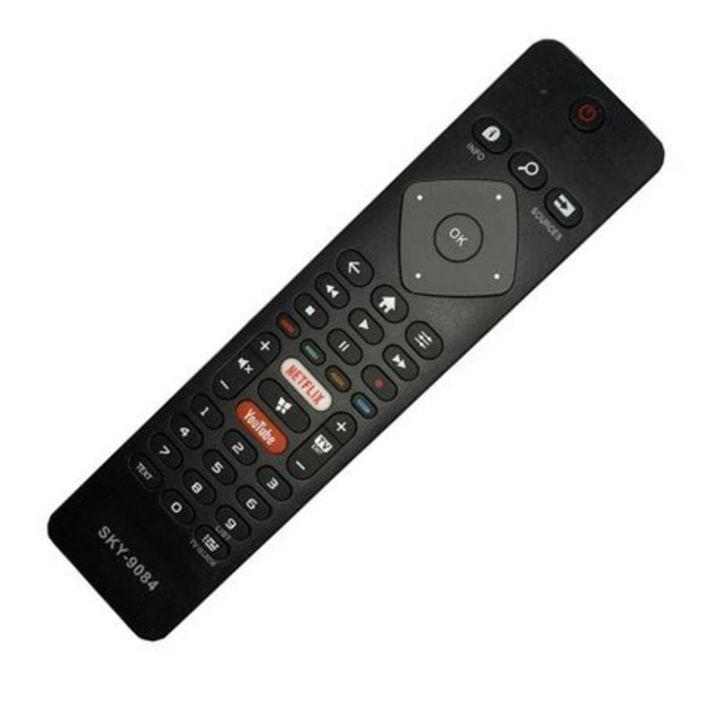 Controle Compatível Philips Smart Tv Led 4k Netflix Youtube SKY-9084 - Substituto Compatível