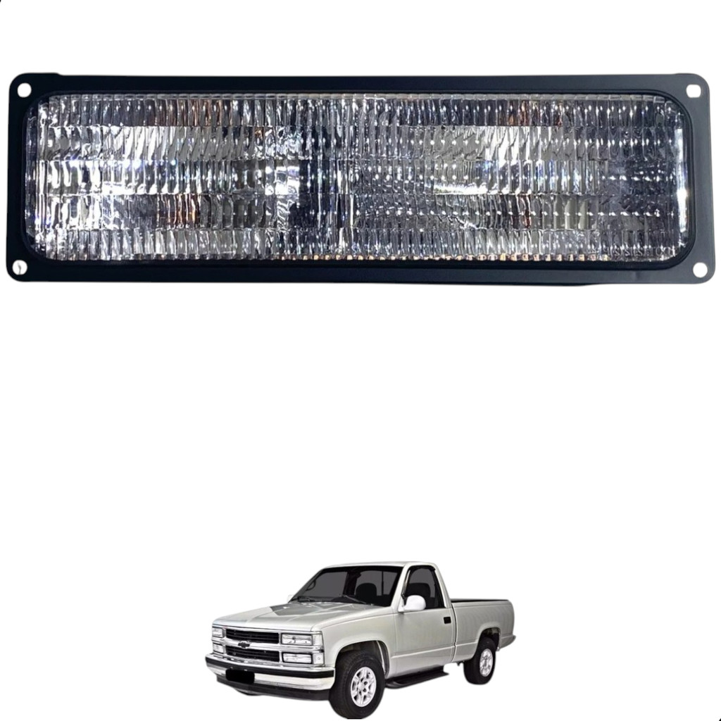 Lanterna Pisca Seta Dianteira Chevrolet Silverado 1997 1998 1999 2000 2001 Cristal Esquerdo