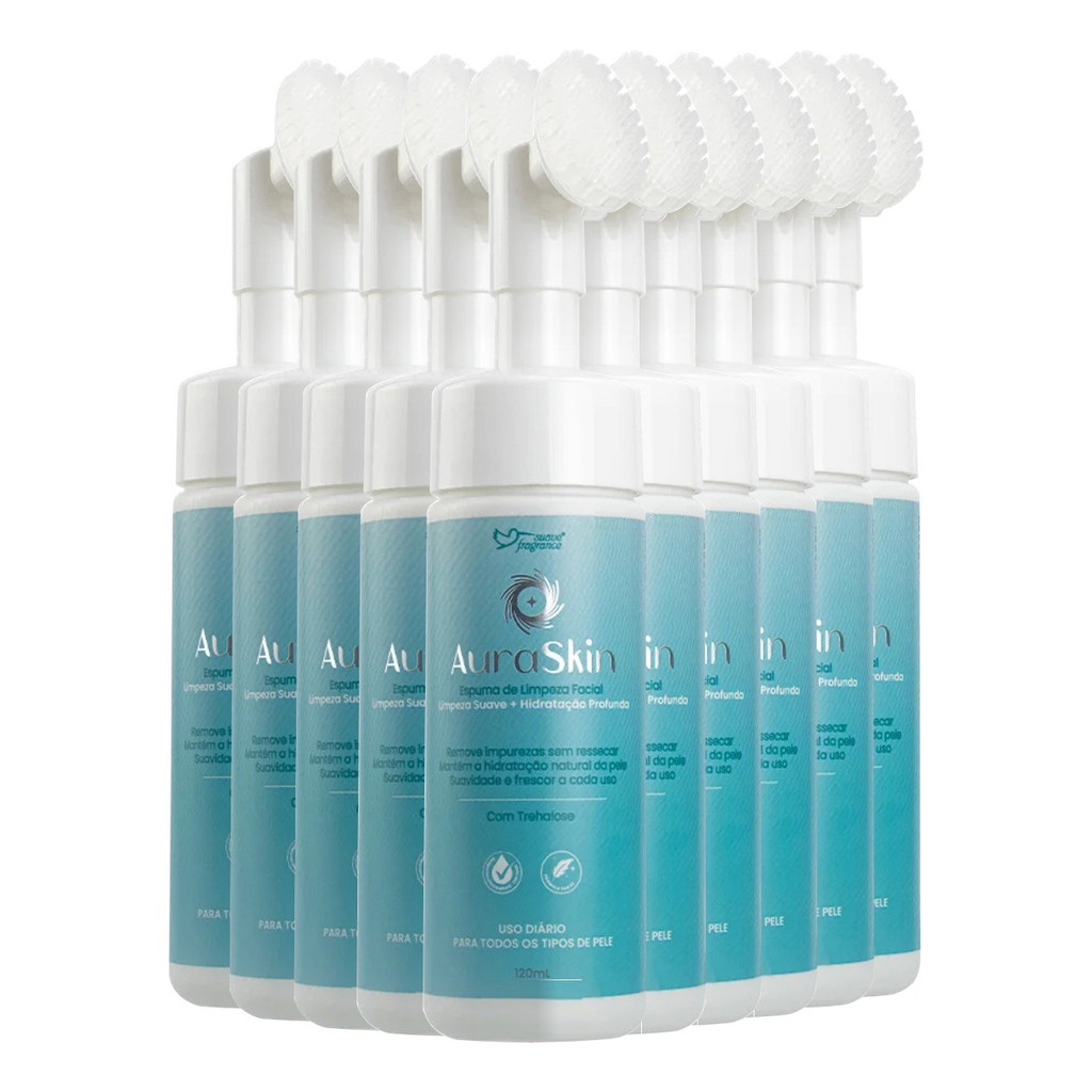 10 Mousse Micelar Facial Auraskin Suave Fragrance Atacado