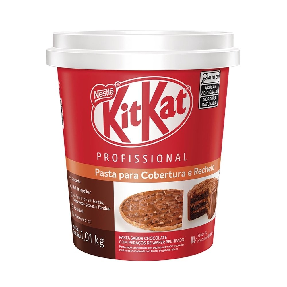 Pasta Cremosa Nestlé para Recheio e Cobertura - Kit Kat Chocolate Pote 1,01kg - Food & Beverages