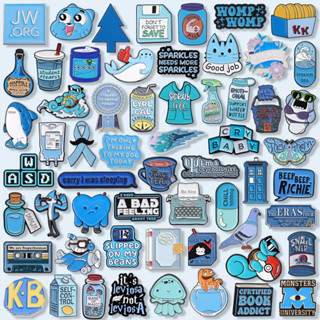 100 Azul Venda Quente Esmalte Broche Dos Desenhos Animados Texto Animação Animal Metal Pino Criativo Bonito Mochila Aces em Oferta na Shopee
