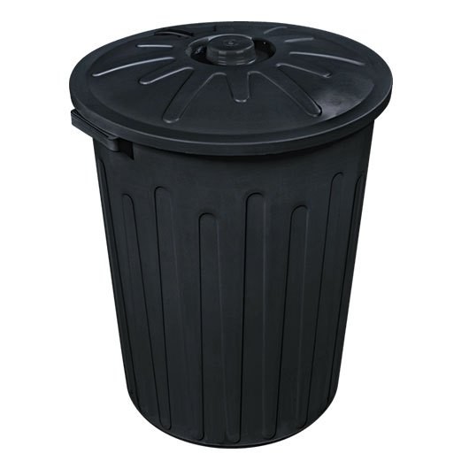 Kit 2 Cesto  Lixeira 65 Litros Fechado Cor Preta Arqplast em Oferta na Shopee