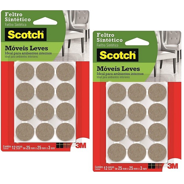 Kit com 24 Feltro Moveis Leves Redondo Marrom Pequeno em Oferta na Shopee