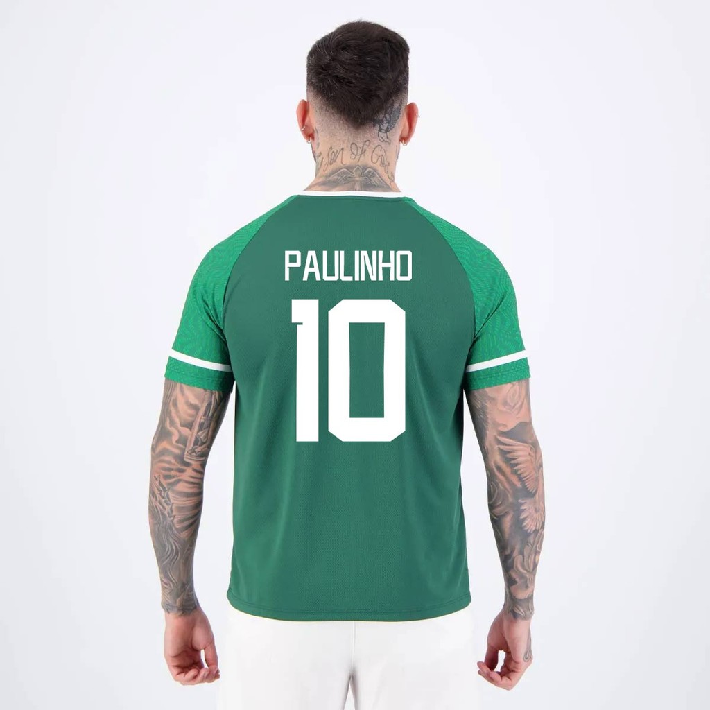 Camisa Palmeiras Verdão Escudo Verde 10 Paulinho em Oferta na Shopee