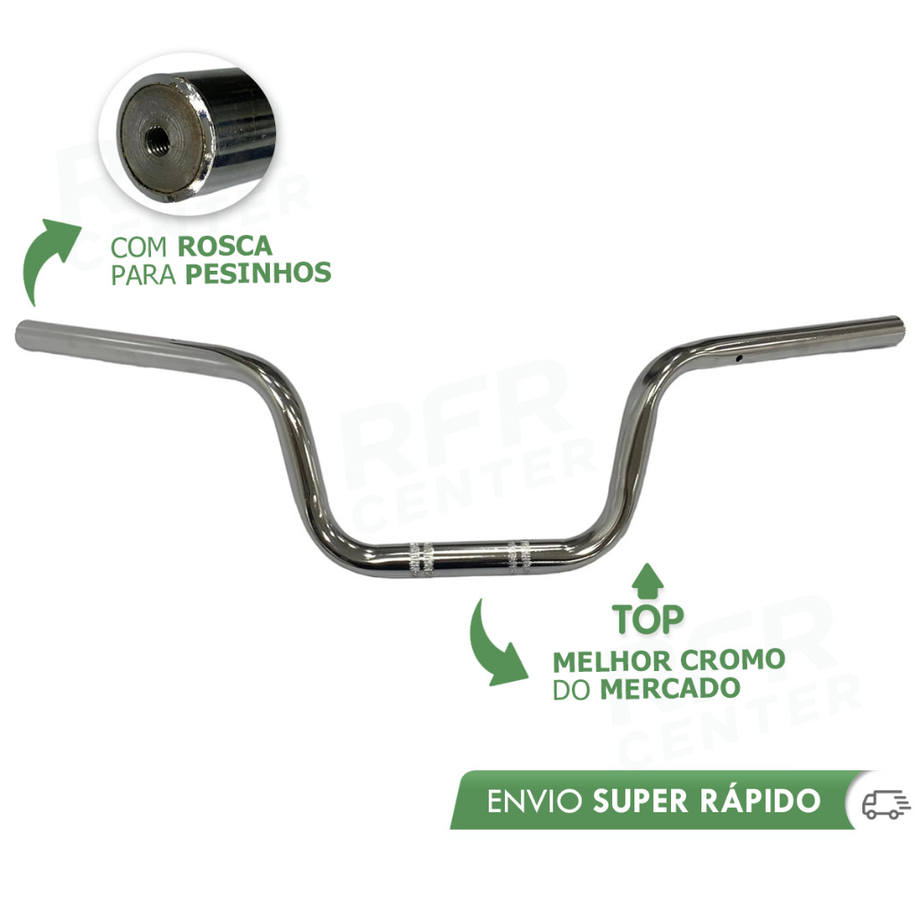 Guidão CG Cargo 160  Reforçado Com Rosca Para Pesinhos E Furo Para Punho de CB 500 em Oferta na Shopee