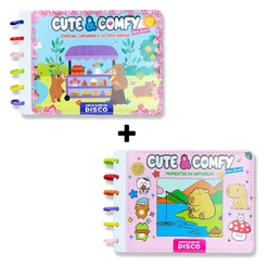 Combo Cute & Comfy Super Special - Kit com 02 Livros de Colorir em Disco