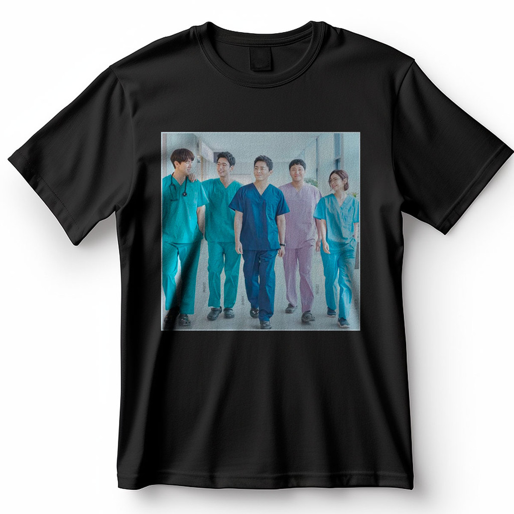 Camiseta Hospital Playlist Poster Kdrama Coreano Médicos Blusa Camisa 100% Algodão