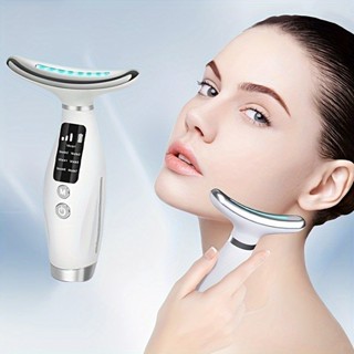 Massageador Recarregável de 7 Modos para Rosto e Pescoço - Alimentado por USB, Design Ergonômico em Oferta na Shopee