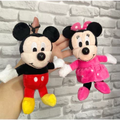 Chaveiro de Pelucia Animação Mickey e Minnie Personagem Desenho Animado