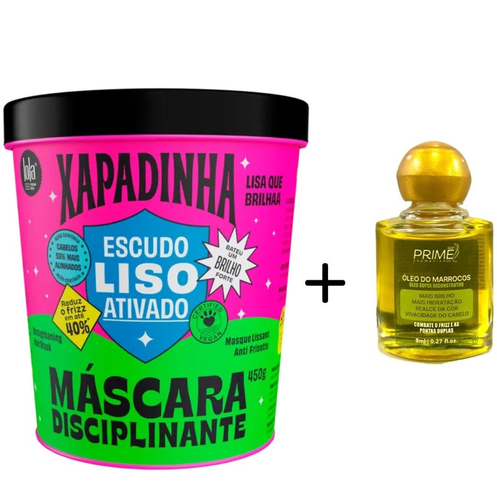 Kit Máscara Xapadinha 450g Lola Cosmetics + Óleo Marrocos Prime 8ml