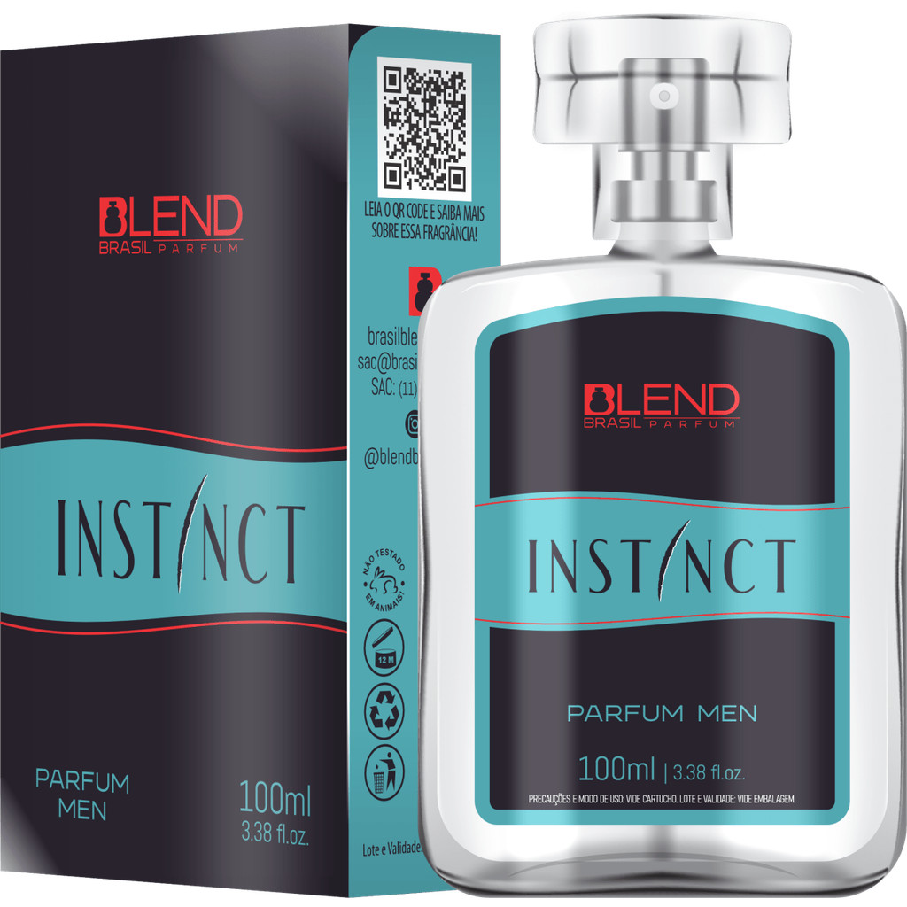 Perfume Instinct Versatil Masculino EDP Blend Brasil Fragancia Com Alta Fixação
