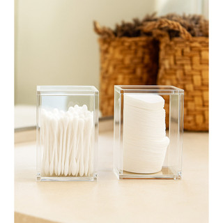Kit Porta Algodão E Cotonete Em Acrilico Transparente – Banheiro Organizado