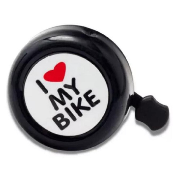 Buzina De Bicicleta Campainha Trim Trim Sino I Love My Bike em Oferta na Shopee