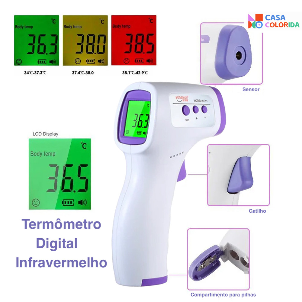 Medição de temperatura corporal do bebê temperatura portátil Digital segunda temperatura arma termômetro infravermelho