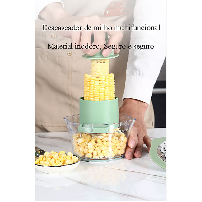 Debulhador de milho, aparelho de cozinha, combinação de raspador, conjunto completo 2 em 1