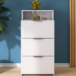 Gaveteiro de Chão Organizador para Cozinha com 3 Gavetas