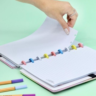 Refil Branco Personalizado Para Caderno Inteligente Disco 8/10/11 e A4 B5 A5 com 80 Folhas Pautada De Disco em Oferta na Shopee