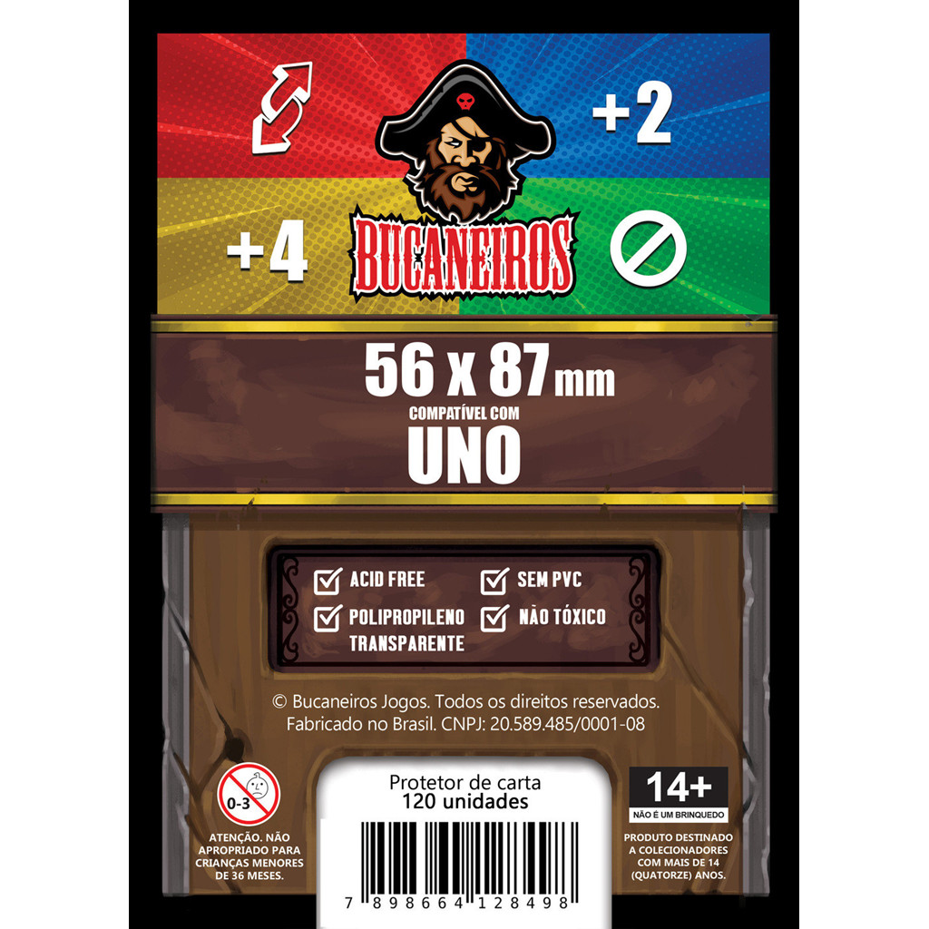 Sleeve Bucaneiros 56 x 87 mm Uno - 120 unidades