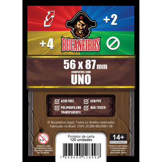 Sleeve Bucaneiros 56 x 87 mm Uno - 120 unidades