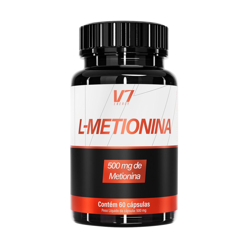 L-Metionina 500mg – 60 Cápsulas | V7 Energy em Oferta na Shopee