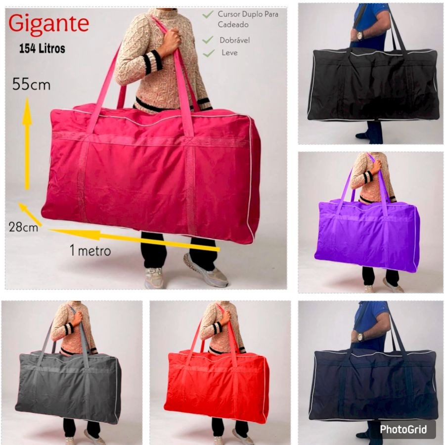 Mala Gigante Bolsa Sacoleira Mala Para Mudanças Lisa Varias Cores Promoção