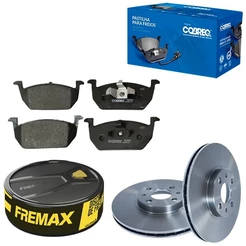 Kit Disco Freio Ventilado + Jogo Pastilha Freio NIVUS TSI POLO TSI T-CROSS TSI – FREMAX / COBREQ