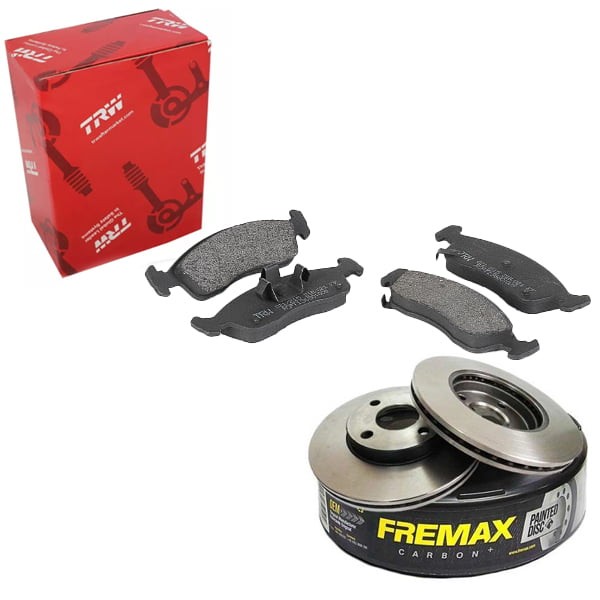 Kit Disco Freio Ventilado + Jogo Pastilha Freio Cobalt 1.8 2012 a 2020 – FREMAX / TRW